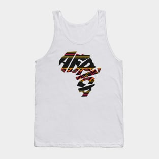 Africa Map with Kente Pattern, African Style Tank Top